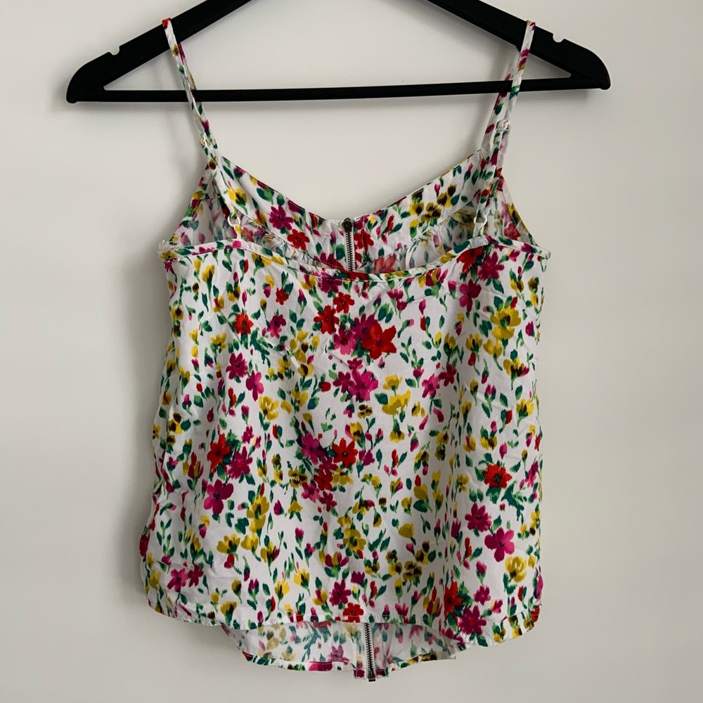 Y2K F21 Floral Print Front Zip Tank Top - Picture 2 of 8